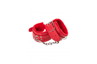 Красные оковы Anonymo из искусственной кожи