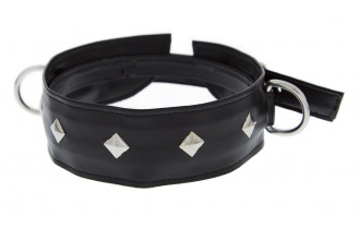 Полиуретановый ошейник с пуклями и D-кольцами Collar with Studs