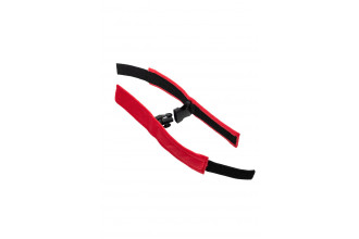 Красно-черные велюровые наручники Anonymo Красно-черные велюровые наручники Anonymo