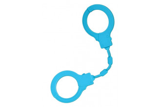 Голубые силиконовые наручники A-Toys без ключа