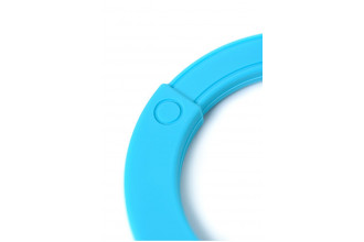 Голубые силиконовые наручники A-Toys без ключа