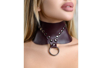 Бордовый широкий ошейник Wide Collar Maroon