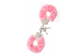 Металлические наручники с розовой меховой опушкой Metal Handcuffs With Plush