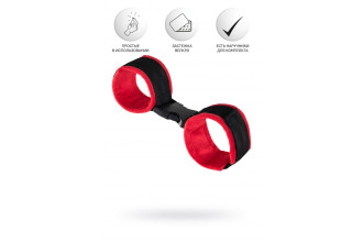 Красно-черные велюровые оковы Anonymo