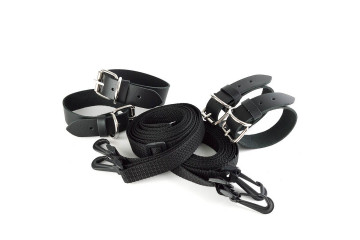 Черный комплект для растяжки на кровати «Новичок»