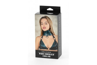 Изумрудный широкий ошейник Wide Emerald Collar
