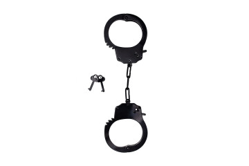 Черные стальные наручники