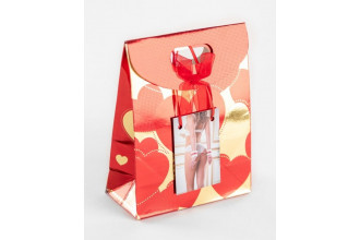 Бело-красные кожаные наручники с нежным мехом