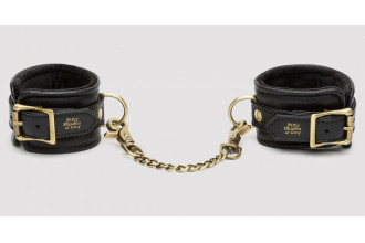 Черные наручники Bound to You Faux Leather Wrist Cuffs