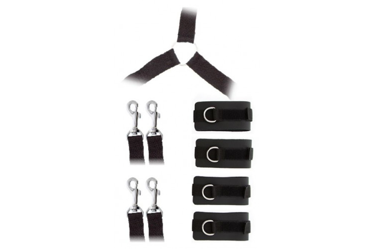 Комплект наручников и поножей LUXURIOUS BED RESTRAINT CUFF SET