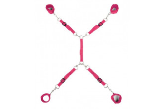Ярко-розовый набор фиксаций на кровати Classic Bed Spreader