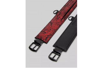 Красно-черные оковы Reversible Faux Leather Ankle Cuffs