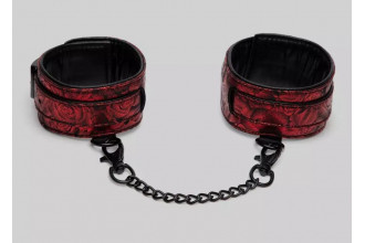 Красно-черные оковы Reversible Faux Leather Ankle Cuffs