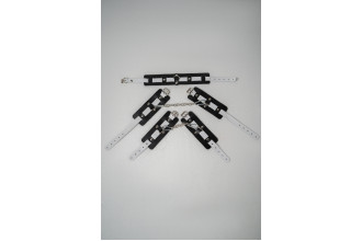 Набор фиксаторов из черной и белой натуральной кожи