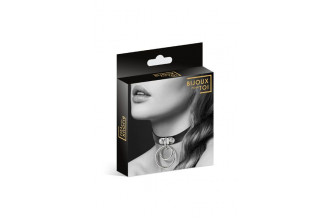 Черный чокер с двумя кольцами