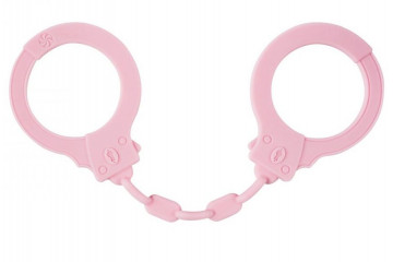 Розовые силиконовые наручники Suppression