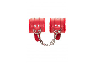 Красные наручники Anonymo из искусственной кожи