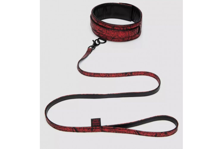 Стильный ошейник с поводком Reversible Faux Leather Collar and Lead Стильный ошейник с поводком Reversible Faux Leather Collar and Lead