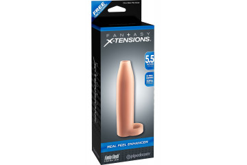 Насадка-расширитель с кольцом для подхвата мошонки Real Feel Enhancer - 14 см.