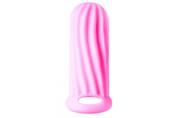 Розовый фаллоудлинитель Homme Wide - 11 см.
