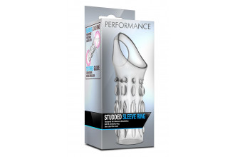 Прозрачная насадка на пенис Stretchy Studded Penis Sleeve Ring