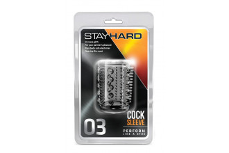 Прозрачная насадка с шипами и шишечками STAY HARD COCK SLEEVE 03 CLEAR
