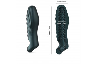 Серая силиконовая насадка на пенис с подхватом Manwan Ryzer