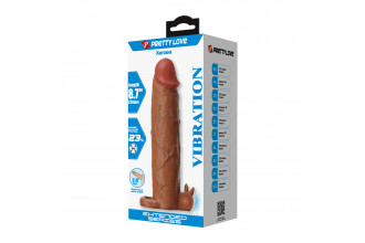 Коричневая насадка на пенис Xerxes - 22 см.