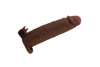 Коричневая насадка на пенис Xerxes - 22 см.