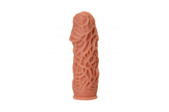 Насадка на фаллос с рельефными складочками Extreme Sleeve 012 M-size - 14,7 см.
