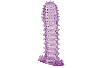 Гелевая фиолетовая насадка с шипами - 12 см.