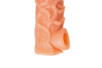 Телесная закрытая насадка с венками Cock Sleeve 006 Size S - 13,8 см. Телесная закрытая насадка с венками Cock Sleeve 006 Size S - 13,8 см.