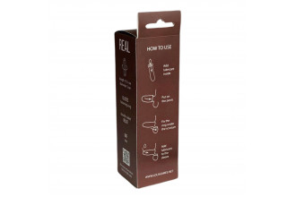 Телесный фаллоудлинитель Extra Sense Bubbles - 13,5 см.