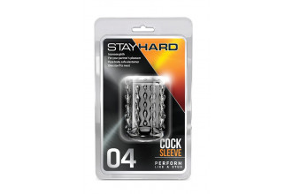 Прозрачная насадка с бороздками STAY HARD COCK SLEEVE 04 CLEAR