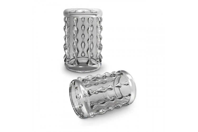 Прозрачная насадка с бороздками STAY HARD COCK SLEEVE 04 CLEAR