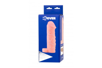 Фаллическая насадка XLOVER INCREASE+ с кольцом для фиксации - 17 см.