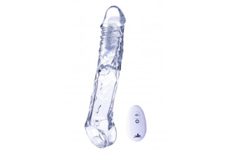 Прозрачная насадка-удлинитель Length Enhancer With Bullet с подхватом - 22,3 см.