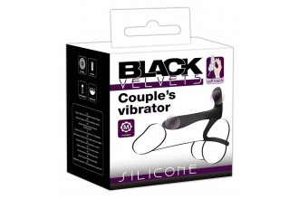 Черная насадка на член с вибрацией Couple’s Vibrator