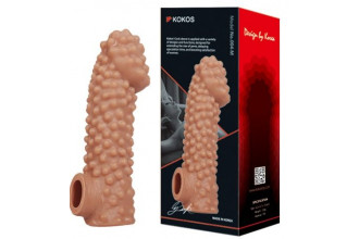 Насадка на фаллос с бугорками Cock Sleeve 004 Size M - 15,6 см.