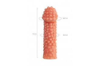 Насадка на фаллос с бугорками Cock Sleeve 004 Size M - 15,6 см.