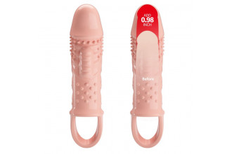 Телесная насадка с вибрацией Cecelia - 18,5 см.