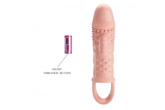 Телесная насадка с вибрацией Cecelia - 18,5 см.