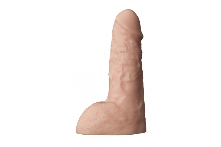 Телесный фаллоудлинитель с мошонкой Cock Next - 19 см.
