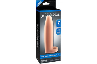 Телесная насадка Real Feel Enhancer XL - 17 см.