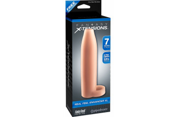 Телесная насадка Real Feel Enhancer XL - 17 см.