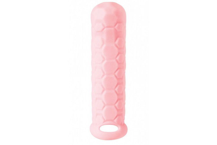 Розовый фаллоудлинитель Homme Long - 15,5 см.