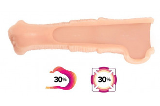 Телесная фантазийная насадка на член Cock Sleeve Size M
