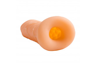 Телесный фаллоудлинитель Extra Size Bubbles - 15,5 см.