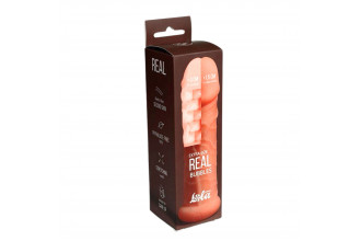 Телесный фаллоудлинитель Extra Size Bubbles - 15,5 см.