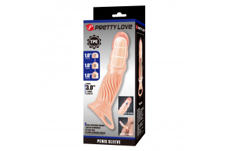 Телесная насадка на пенис с тремя вкладышами-удлинителями - 24 см. Телесная насадка на пенис с тремя вкладышами-удлинителями - 24 см.